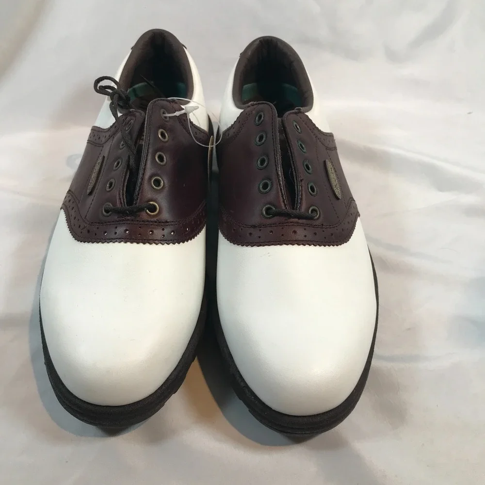 FootJoy Golf Sierra Brown/White Leather Soft Joys Womens US 7.5M EU 38 UK 5.5‎
